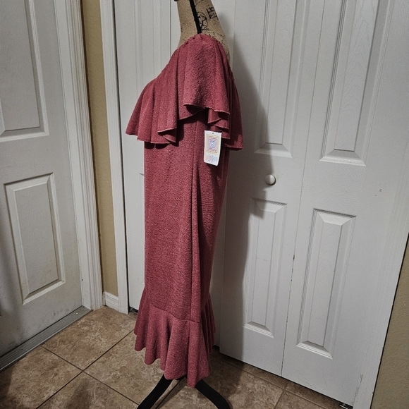 LuLaRoe NWT Cici Mauve Pink Dress Size XL - Picture 3 of 12
